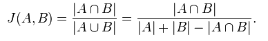 Jaccard Similarity Equation -
source